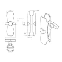 RAM® Double Socket Arm - C Size
