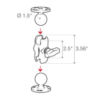 RAM® Double Socket Arm - C Size
