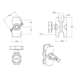 RAM® Double Socket Arm - C Size