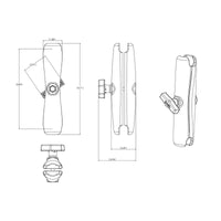 RAM® Double Socket Arm - C Size