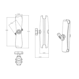 RAM® Double Socket Arm - C Size