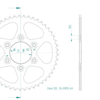 Sprockets Rear (29052-49T) - Esjot