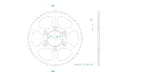 Sprockets Rear (29052-49T) - Esjot