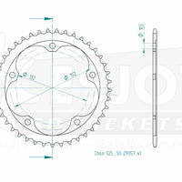 Sprockets Rear (29057-41T) - Esjot