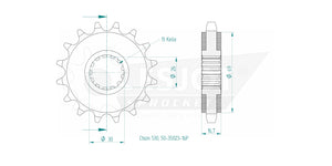 Sprockets Front (50-35023-16P)