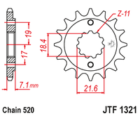 Sprockets Front (1321 - 14) - JT
