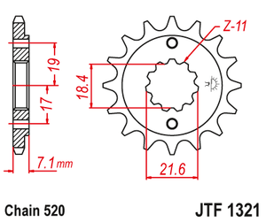 Sprockets Front (1321 - 14) - JT