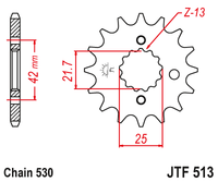 Sprockets Front (513 - 18T) - JT
