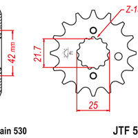 Sprockets Front (513 - 18T) - JT