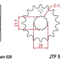 Sprockets Front (1025- 15T) - JT