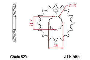 Sprockets Front (1025- 15T) - JT