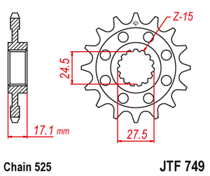 Sprockets Front (749 - 15T) - JT