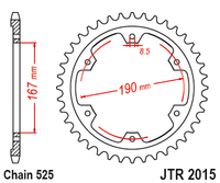 Sprockets Rear (2015 - 50T) - JT
