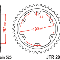 Sprockets Rear (2015 - 50T) - JT