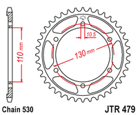 Sprockets Rear (479 - 43T) - JT
