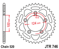 Sprockets Rear (746 - 43T) - JT
