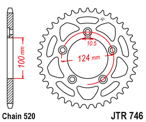 Sprockets Rear (746 - 43T) - JT