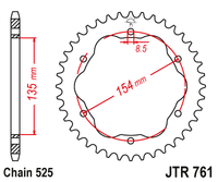 Sprockets Rear (761 - 42T) - JT
