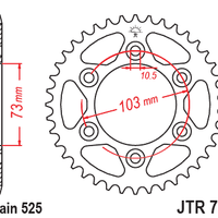 Sprockets Rear (765 - 49T) - JT