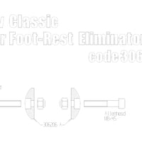 Triumph Classic Passenger Foot-Rest Eliminator Kit / Plugs (Black).