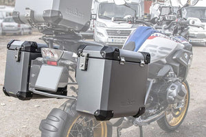 Bumot Luggage - Side case Only - EVO Defender (Black, Aluminium & Grey).