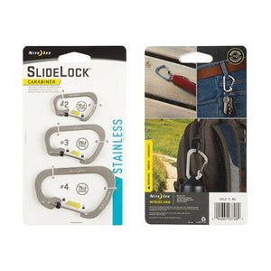 Carabiner with Slide Lock (Set of 3)