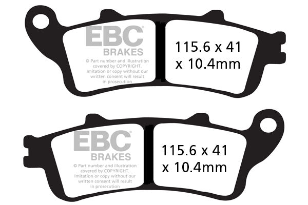 Brakes - FA261/2HH Fully Sintered  - EBC (Rear)