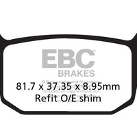 Brakes - SFA415HH Fully Sintered - EBC (Rear)