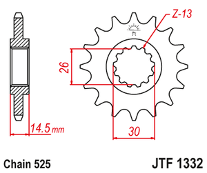 Sprockets Front (1332 - 15T) - JT