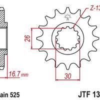 Sprockets Front (1370 - 15T) - JT