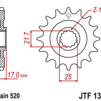 Sprockets Front (JTF1381-15T) - JT