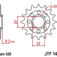 Sprockets Front (JTF1446-13T) - JT
