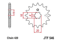 Sprockets Front (JTF546-14T) - JT
