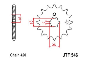 Sprockets Front (JTF546-14T) - JT