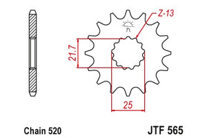 Sprockets Front (565 - 14T) - JT