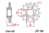 Sprockets Front (704 - 17T) - JT
