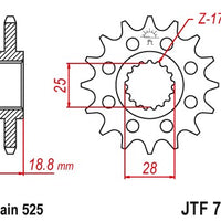 Sprockets Front (704 - 17T) - JT