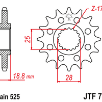Sprockets Front (704 - 16T) - JT