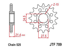 Sprockets Front (JTR709- 16T) - JT