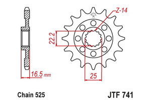 Sprockets Front (JTR741 - 15T) - JT