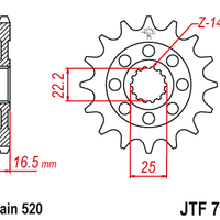 Sprockets Front (742 - 15T) - JT