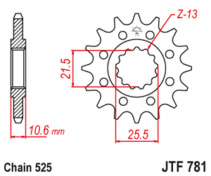 Sprockets Front (781 - 14T) - JT