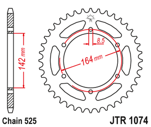 Sprockets Rear (1074 - 44T) - JT
