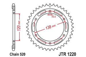 Sprockets Rear (JTR1220-38T) - JT
