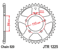 Sprockets Rear (1225 - 41T) - JT
