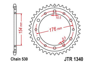 Sprockets Rear (1340 44T) - JT