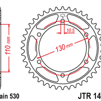 Sprockets Rear (1479 - 47T) - JT