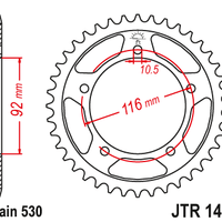 Sprockets Rear (1493 - 42T) - JT