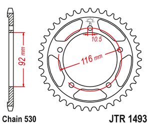Sprockets Rear (1493 - 42T) - JT