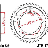 Sprockets Rear (1792 - 43T) - JT ( 525 Pitch)